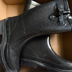 Glitter Black Women's Winter Boots